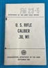 FM23-5 US Rifle Cal..30 M1 Garand  Field Manual 1958