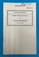 FM31-10  Coast Defense Field Manual 1941