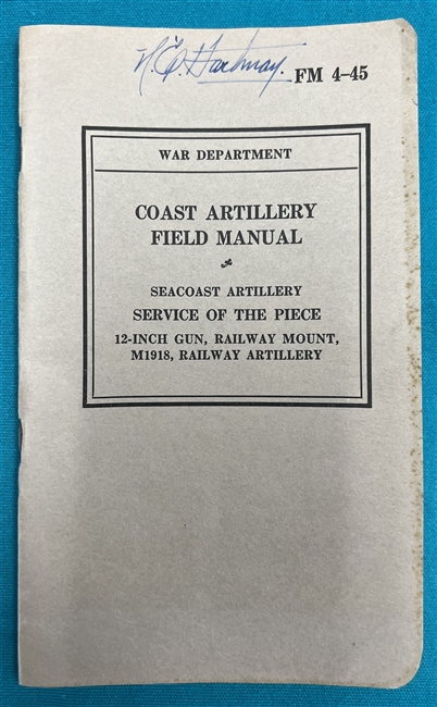 FM4-45 Coast Artillery 12-inch Gun Railway Mount  M1918