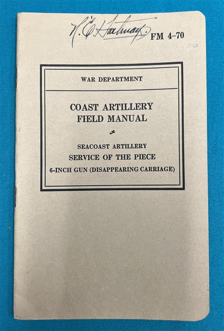 FM4-70 Coast Artillery 6-inch Gun Disappearing Carriage 1940