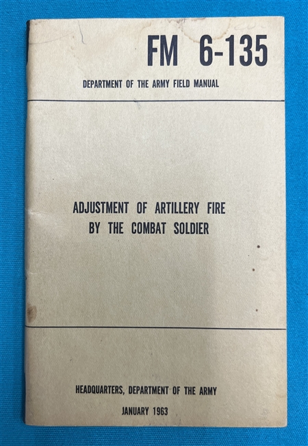 FM6-135  Adjustment of Artillery Fire  Field Manual 1963