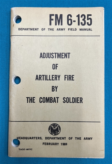 FM6-135  Adjustment of Artillery Fire  Field Manual 1969