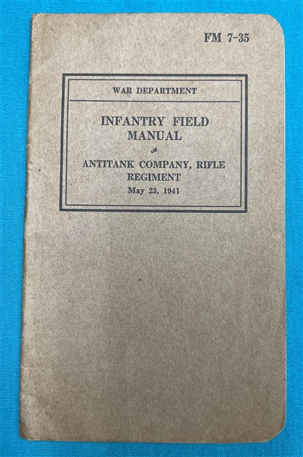 FM7-35 Anti Tank Company (37 mm) Rifle Regiment  Field Manual 1941