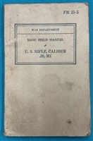 Book Manual Field FM23-5  M1 Garand 1940