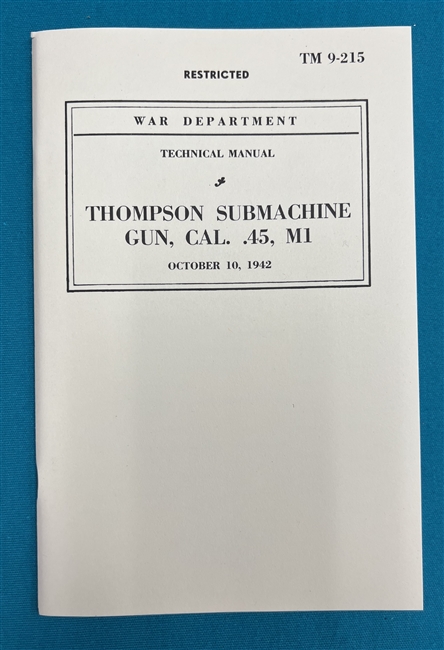 Thompson Manual TM 9-215  M1