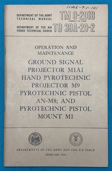 TM 9-2018  Pyrotechnic Projectors  Technical Manual  1954