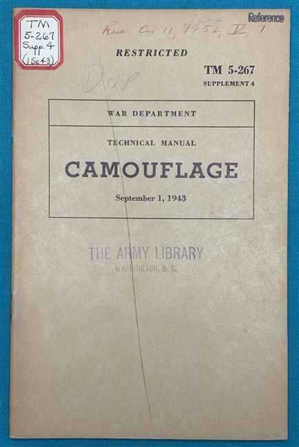 TM5-267-4 Camouflage Technical Manual 1943