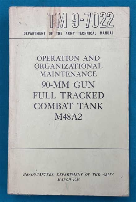 TM 9-7022  90mm Tank M48A2  Technical Manual 1958