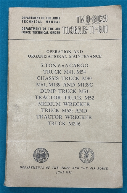 TM 9-8028   5 Ton Truck M54 Technical Manual 1955