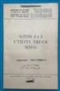 TM 9-804A  1/4-Ton  Truck  M38A1 Technical Manual 1952