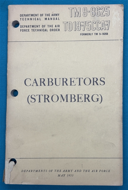 TM 9-8625  Carburetors  Stromberg  Technical Manual 1953