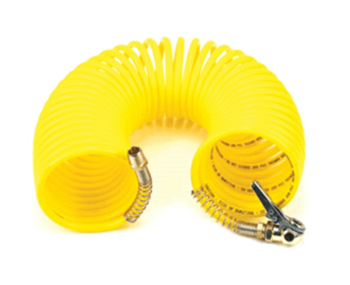 Viair 35 Ft. Coil Hose, with 1/4" M Swivel, with Close Ended Clip-On Chuck