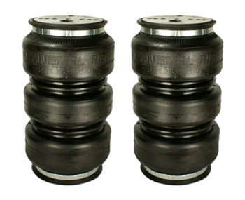 [2] Pack Universal Air Suspension "Triple Play" Air Bag 1/2" NPT Port (For Light weight Application, Only For Rear), Sold as pair!