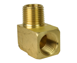 3/8" Street Elbow with Male 1/4" Male NPT and 1/4 Female NPT Threads