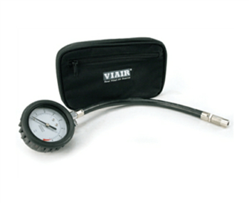 2.5" Tire Gauge w/Hose (0 to 100 PSI, with Storage Pouch)