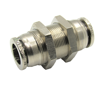 Nickel Plated Brass 1/2" PTC Bulk Head Union