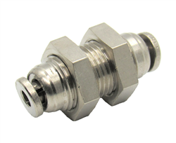 Nickel Plated Brass 1/8" PTC Bulk Head Union