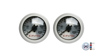 [2] AVS Silver Face Single Needle 200 PSI Max Air Gauges