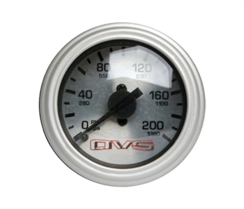 AVS Silver Face Single Needle Gauge 200 PSI Max.