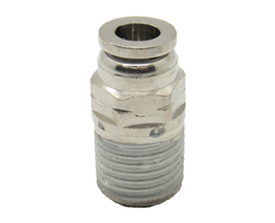 1/4" PTC X 1/4" NPT Nickel Plated Brass Male Connector