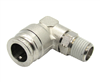 1/2" Hose X 1/4" NPT 90 Degree Nickel Plated Brass Connector Swivel Elbow.