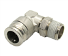 1/2" Hose X 3/8" NPT 90 Degree Nickel Plated Brass Connector Swivel Elbow.