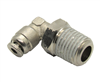 1/8" Hose X 1/4" NPT 90 Degree Nickel Plated Brass Connector Swivel Elbow.