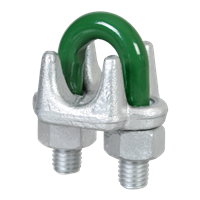 VAN BEEST 1/8" 3-4mm Green Pin Wire Rope Clip