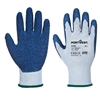 Large Grip Glove - Latex Grey/Blue (12 Pack)