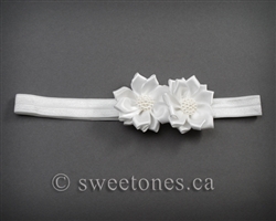 Flower lace baby girls headband  â€“ Style ACC-BHB040