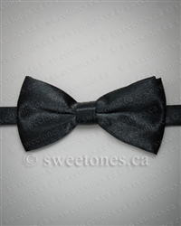 Boys formal adjustable black bow tie
