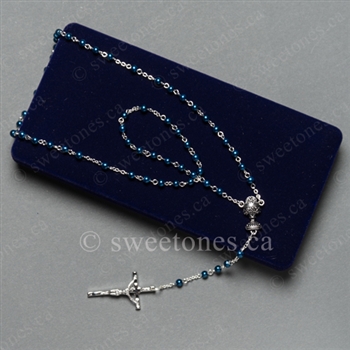 Communion silver rosary