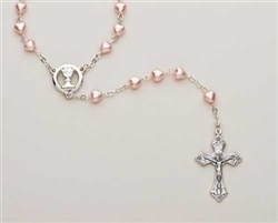 Communion silver rosary