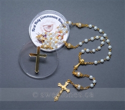 Communion gold rosary