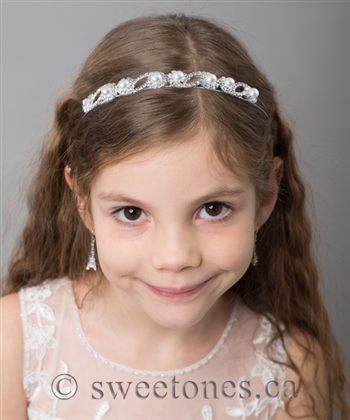Pearl rhinestone hair band