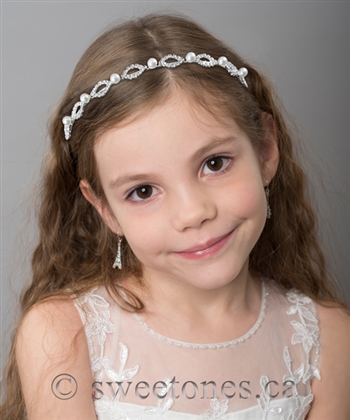 Pearl rhinestone headband