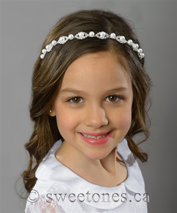 Pearl rhinestone headband