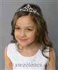 Flower girl Rhinestone heart tiara