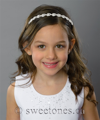 First Communion girls rhinestone headband