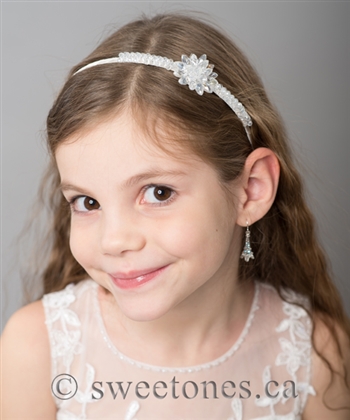 First Communion Crystal headband