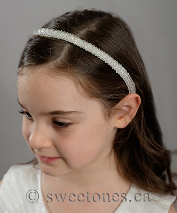 first communion girls crystal headband