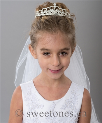 Silver rhinestone headband with rystals