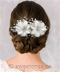 Flower girl floral hair pin hair accessory
