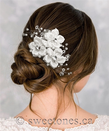 Flower girl floral hair pin hair accessory