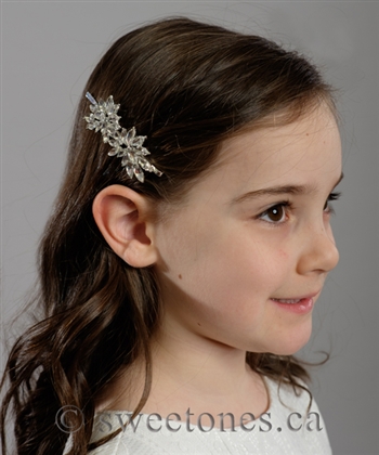 Flower girl floral hair pin hair accessory
