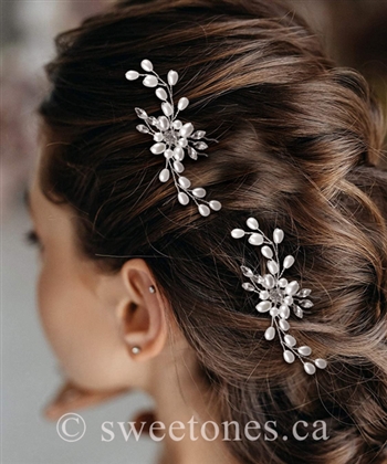 Flower girl floral hair pin hair accessory