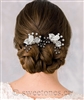 Flower girl floral hair pin hair accessory
