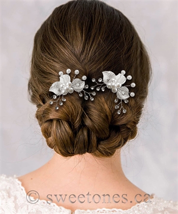 Flower girl floral hair pin hair accessory