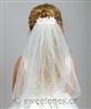 16" veil comb with flowers â€“ Style ACC-HB097