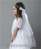 Rhinestone Tiara with 24" first communion veil